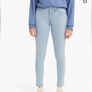 Levis 711 The Skinny Faded Blue Mid Rise Jeans | Size 6